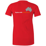 Stylish Australia Maze T-Shirt with "Explore with 4xAdventures" on back - Women's T-Shirt