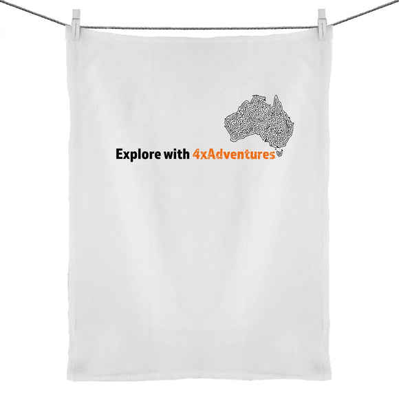 Explore with 4xAdventures - 50% Linen 50% Cotton Tea Towel