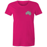 Stylish Australia Maze T-Shirt with "Explore with 4xAdventures" on back - Women's T-Shirt