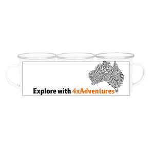 Stylish "Explore with 4xAdventures" Enamel Mug