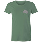 Stylish Australia Maze T-Shirt with "Explore with 4xAdventures" on back - Women's T-Shirt