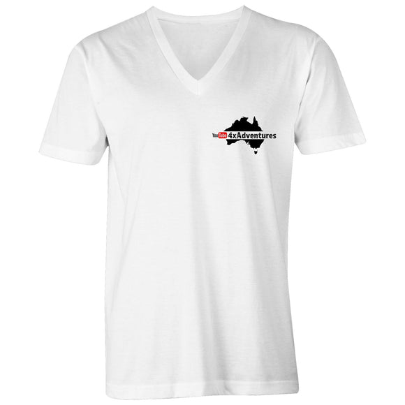 4xAdventures Small Logo - Mens V-Neck Tee