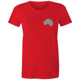 Stylish Australia Maze T-Shirt with "Explore with 4xAdventures" on back - Women's T-Shirt