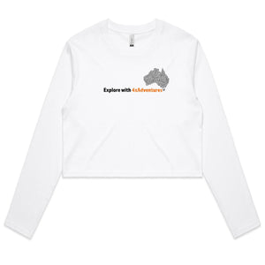 Explore with 4xAdventures - Women's Long Sleeve Crop Tee